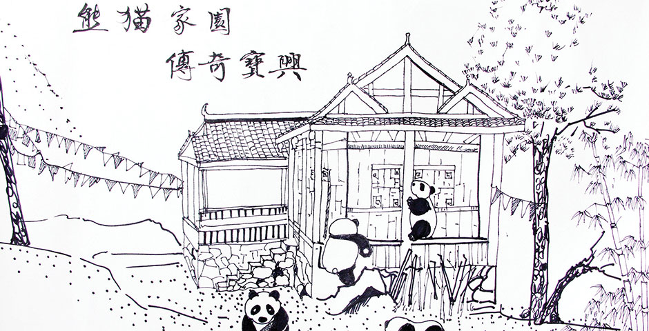 雅安地震災(zāi)區(qū)孩子們的畫作