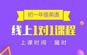 初一年級(jí)英語(yǔ)線上1對(duì)1課程