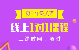 初三年級(jí)英語(yǔ)線上1對(duì)1課程